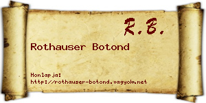 Rothauser Botond névjegykártya
